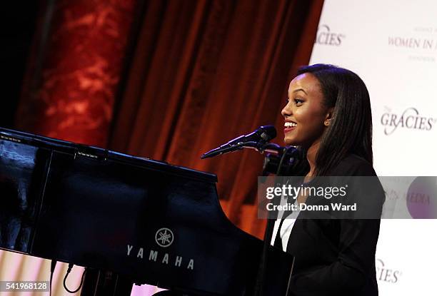 Ruth B appears during the 41st Annual Gracies Awards Luncheon at Cipriani 42nd Street on June 21, 2016 in New York City.