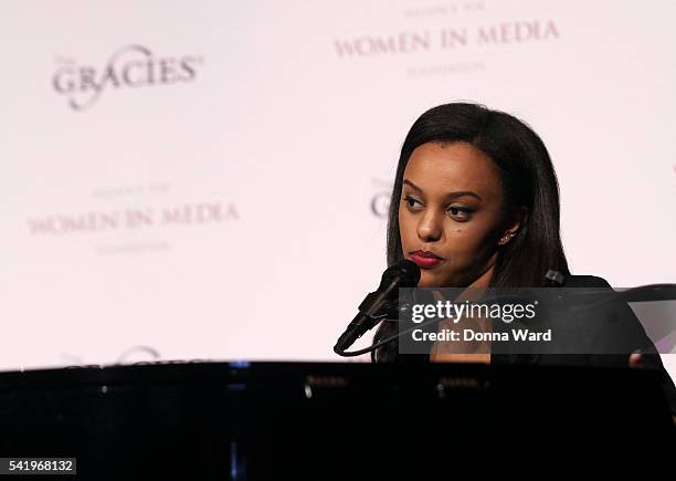 Ruth B appears during the 41st Annual Gracies Awards Luncheon at Cipriani 42nd Street on June 21, 2016 in New York City.