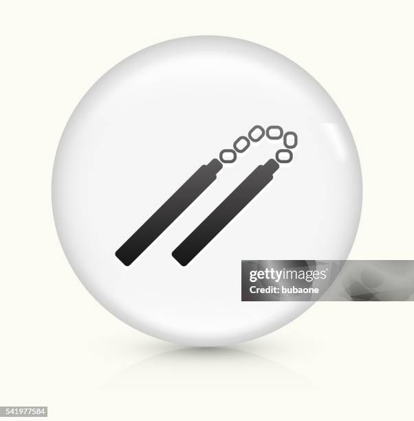 chucks icon on white round vector button - ninja stock illustrations