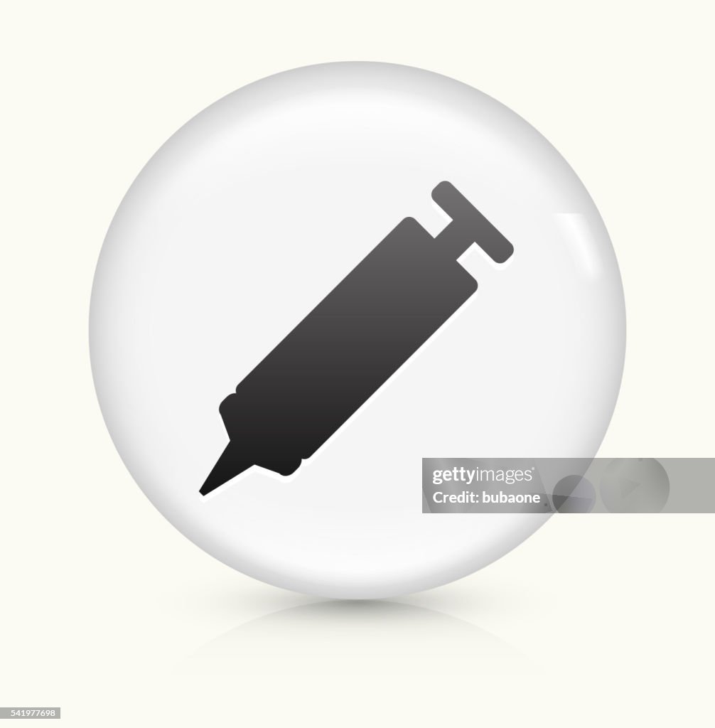 Silicone icon on white round vector button