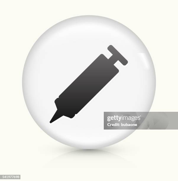 silicone icon on white round vector button - sealant stock illustrations
