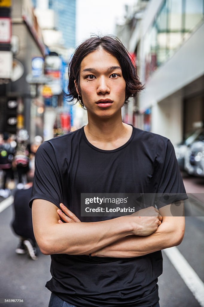 Random Japanese Guy Japanese Young Man Portrait In The Street Of Shibuya Tokyo High-Res ...
