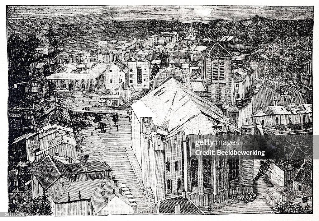 Cyclone damaged city in saint claude august 1889