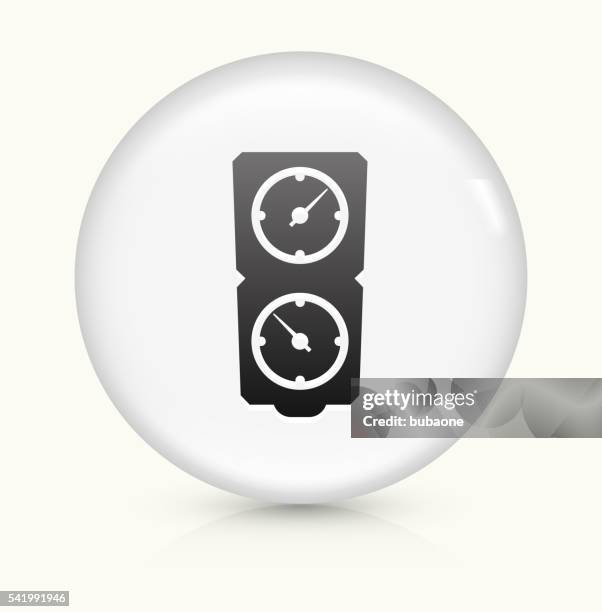 timers icon on white round vector button - pressure meter vector stock illustrations