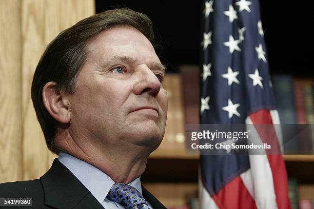 House Majority Leader Tom Delay joined other Republican members of Congress to talk about providing emergency relief to the victims of Hurricane...
