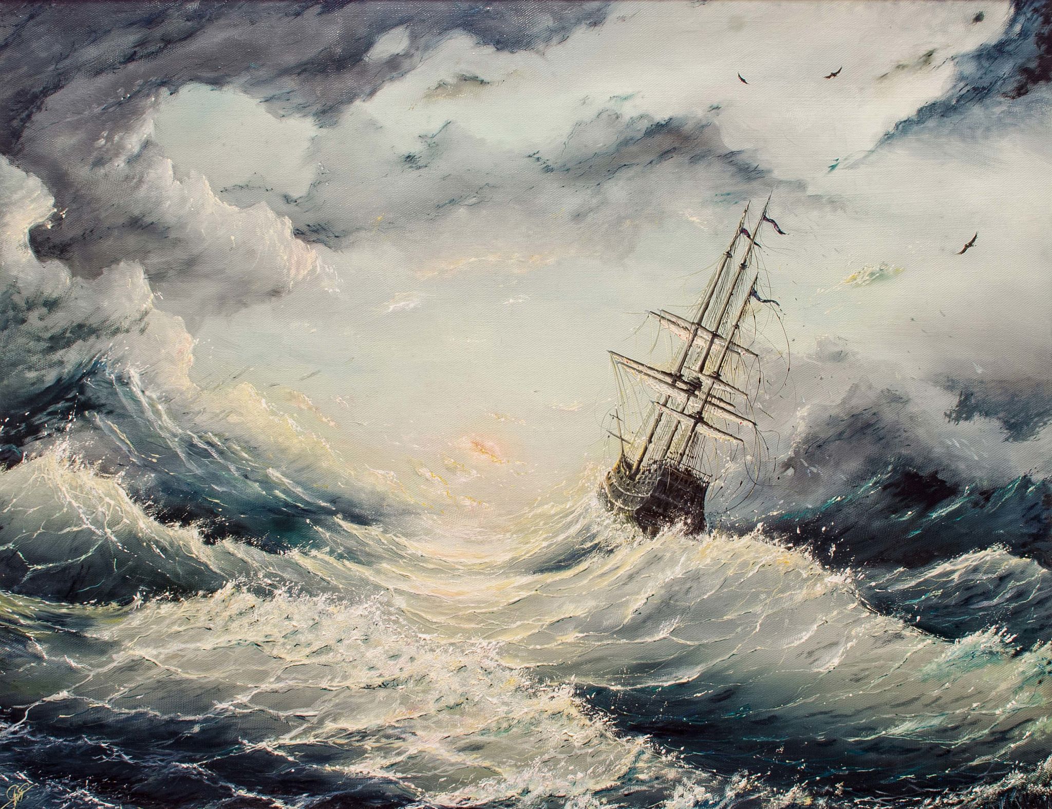 boat painting