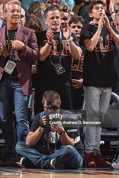 Dan Gilbert owner of the Cleveland Cavaliers is seen during the game against the Golden State Warriors during Game Six of the 2016 NBA Finals on June...