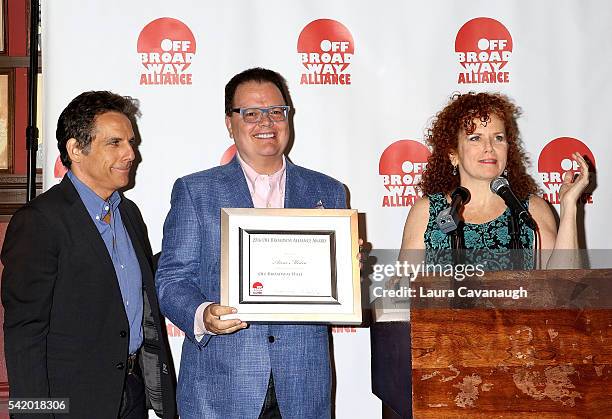 Ben Stiller and Amy Stiller attend 2016 Off Broadway Alliance Awards at Sardi's on June 21, 2016 in New York City.