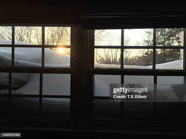 Snow Scene Through Window Photos and Premium High Res Pictures - Getty ...