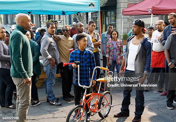 Block Party" Episode 107 -- Pictured: James Lesure as Will Russell, Sayeed Shahidi as Miles Russell, Jordan Black as Popcorn --