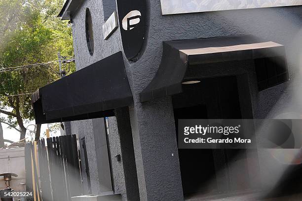 View of the Pulse Nightclub main entrance on June 21, 2016 in Orlando, Florida. The Orlando community continues to mourn the June 12 shooting at the...
