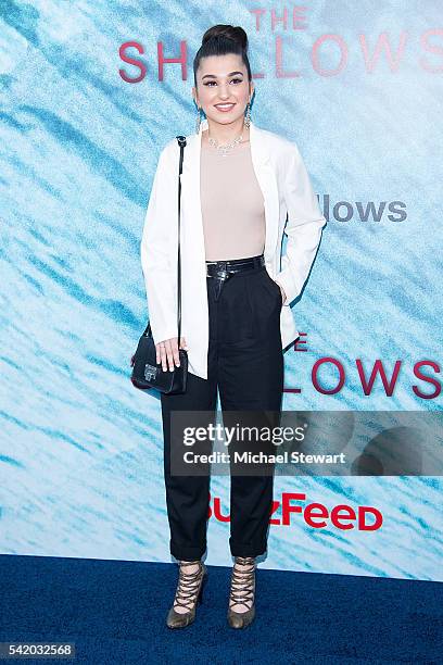 Enisa Nik attend "The Shallows" world premiere at AMC Loews Lincoln Square 13 theater on June 21, 2016 in New York City.