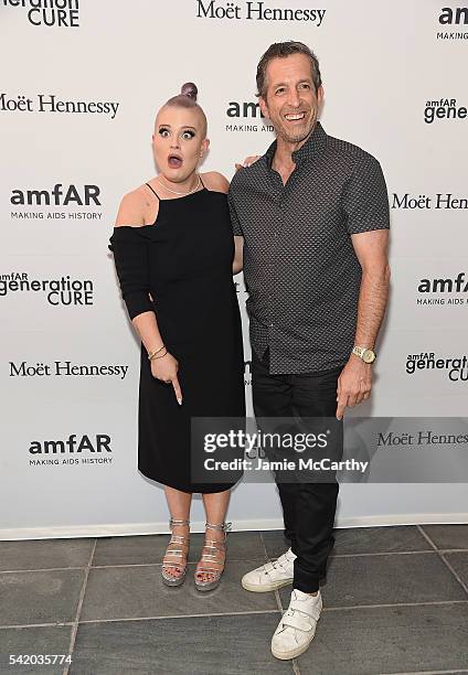 Kelly Osbourne and Kenneth Cole attend the amfAR generationCure Solstice 2016 on June 21, 2016 in New York City.