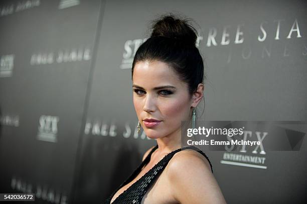 Actress Sofia Mattsson attends the premiere of STX Entertainment's 'Free State of JonesÕ at DGA Theater on June 21, 2016 in Los Angeles, California.