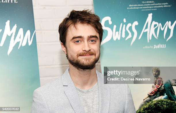 Actor Daniel Radcliffe attends 'Swiss Army Man' New York Premiere at Metrograph on June 21, 2016 in New York City.