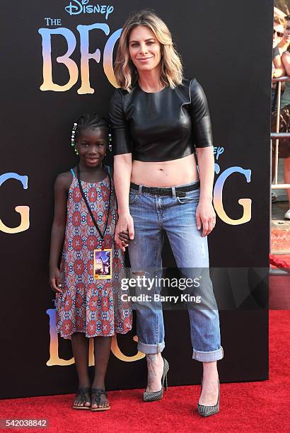 Personality Jillian Michaels and Lukensia Michaels Rhoades attend the premiere of Disney's' 'The BFG' at the El Capitan Theatre on June 21, 2016 in...