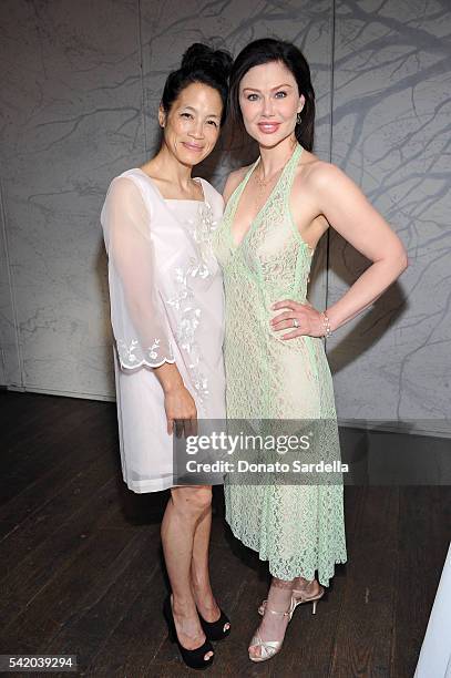 Eugenia Yuan and Hope Allen attend as Susan Casden and Friends of The Costume Institute, The Metropolitan Museum of Art, host a dinner in honor of...