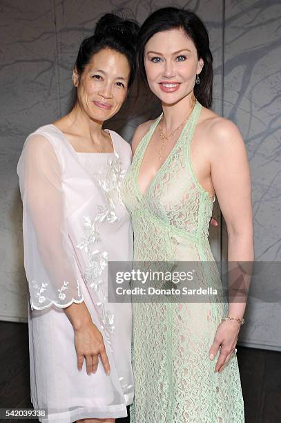 Eugenia Yuan and Hope Allen attend as Susan Casden and Friends of The Costume Institute, The Metropolitan Museum of Art, host a dinner in honor of...