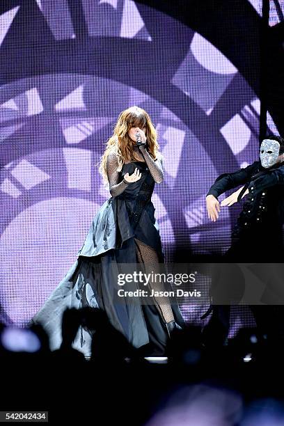 Recording Artist Selena Gomez performs during her Revival Tour at Bridgestone Arena on June 21, 2016 in Nashville, Tennessee.