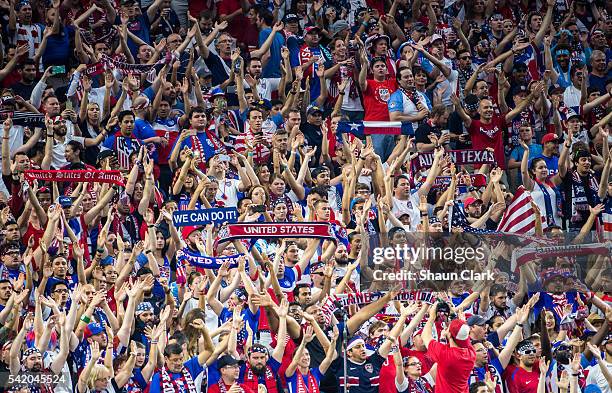 American Outlaws during the Copa America Centenario Semifinal match between United States and Argentina at NRG Stadium on June 21, 2016 in Houston,...