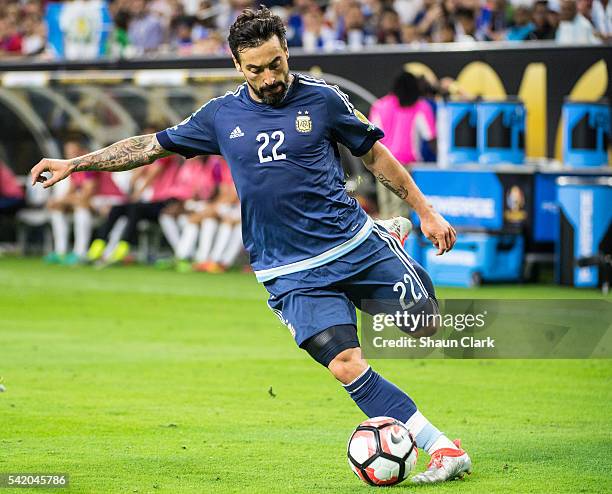 Ezequiel Lavezzi of Argentina during the Copa America Centenario Semifinal match between United States and Argentina at NRG Stadium on June 21, 2016...