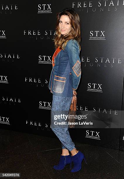 Actress Dawn Olivieri attends the premiere of "Free State of Jones" at DGA Theater on June 21, 2016 in Los Angeles, California.