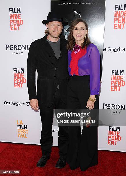 Actress Vera Farmiga and husband Renn Hawkey attend the premiere of "The Conjuring 2" at the 2016 Los Angeles Film Festival at TCL Chinese Theatre...