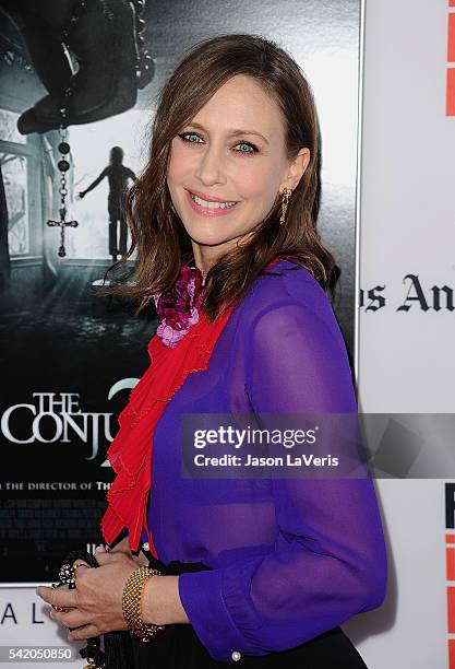 Actress Vera Farmiga attends the premiere of "The Conjuring 2" at the 2016 Los Angeles Film Festival at TCL Chinese Theatre IMAX on June 7, 2016 in...