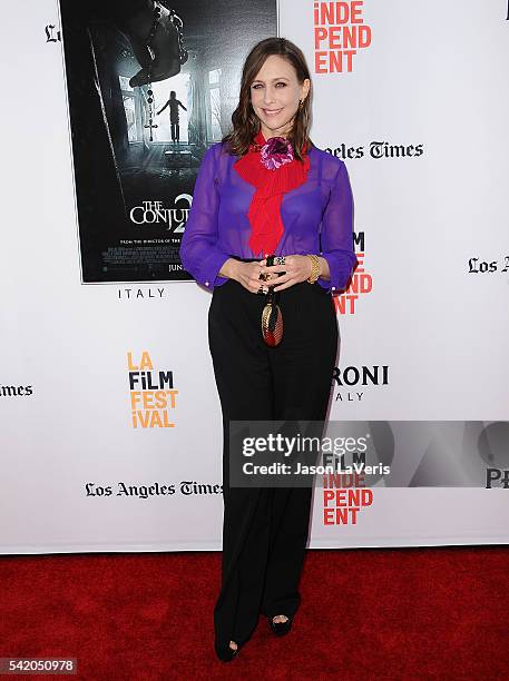 Actress Vera Farmiga attends the premiere of "The Conjuring 2" at the 2016 Los Angeles Film Festival at TCL Chinese Theatre IMAX on June 7, 2016 in...