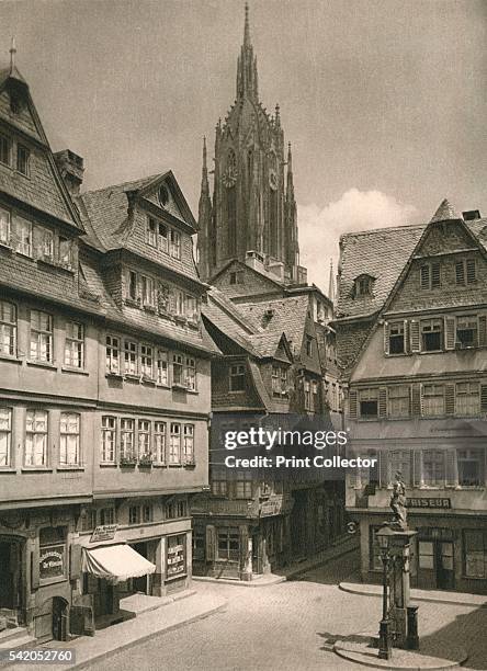 Frankfurt a. Main. Saalgasse - Cathedral Tower', 1931. From Deutschland by Kurt Hielscher. [F. A. Brockhaus, Leipzig, 1931] Artist: Kurt Hielscher.