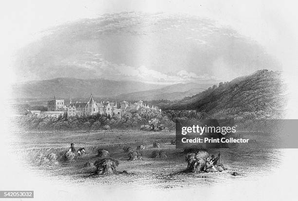 Balmoral', 1859. A view of Balmoral Castle, Scotland. Balmoral has been a private residences for members of the British Royal Family since 1852, when...