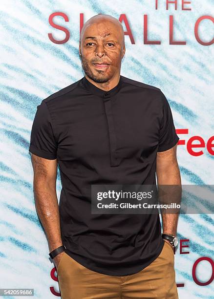 Actor, motivational speaker and former U.S. Army soldier J.R. Martinez attends 'The Shallows' World Premiere at AMC Loews Lincoln Square on June 21,...