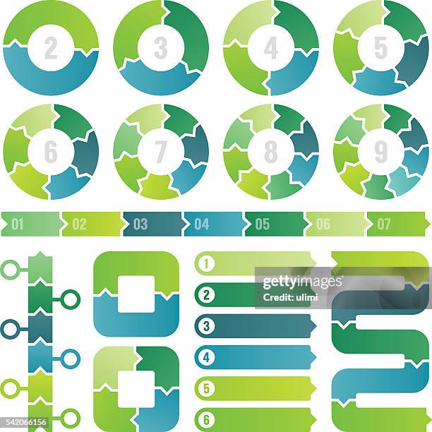 bildbanksillustrationer, clip art samt tecknat material och ikoner med circle infographic - hörn