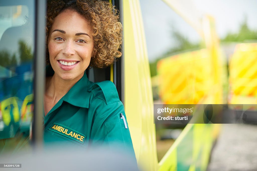 Female paramedic