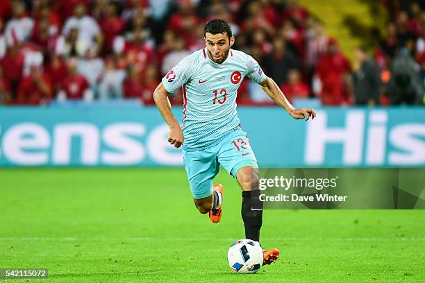 Ismail Koybasi of Turkey during the UEFA EURO 2016 Group D match between Czech Republic and Turkey at Stade Bollaert-Delelis on June 21, 2016 in...