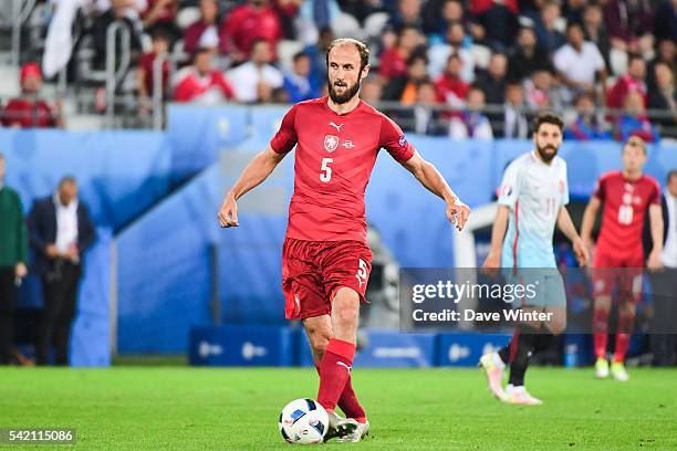 Roman Hubnik of the Czech Republic during the UEFA EURO 2016 Group D match between Czech Republic and Turkey at Stade Bollaert-Delelis on June 21,...