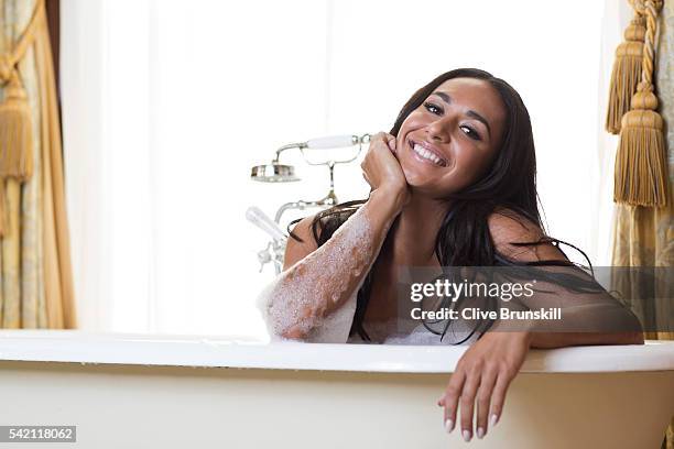 Tennis player Heather Watson is photographed at Stoke Park Country Club on April 19, 2016 in Maidenhead, England.