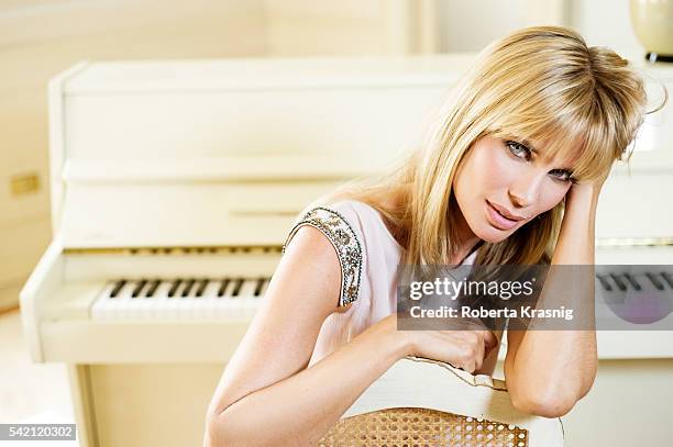 Presenter Filippa Lagerback is photographed for Self Assignment on September 23, 2010 in Rome, Italy.