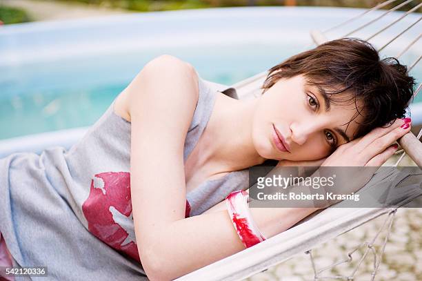 Actress Francesca Inaudi is photographed for Self Assignment on March 16, 2010 in Rome, Italy.