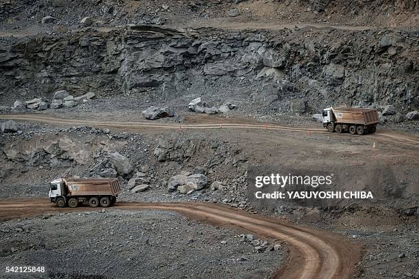 View of Canadian based Strategic Mineral Company Largo Resources' Vanadium pit, near Maracas, in Bahia state, Brazil, on June 15, 2016. Vanadium is...
