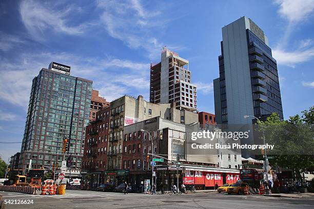 new luxury condo developments in the lower east side, manhattan, between allen street and east houston street - east houston street stock pictures, royalty-free photos & images