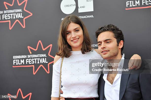 Actors Alma Jodorowsky and Sebastian De Souza attend the World Premiere of "Kids in Love" at the 70th Edinburgh International Film Festival at...