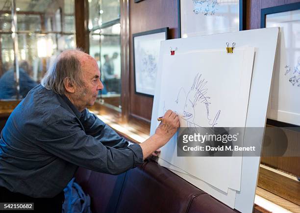 Quentin Blake at the unveiling of Quentin Blake's 'Life Under the Atlantic' series to launch the J Sheekey Atlantic Bar and new terrace at J Sheekey...