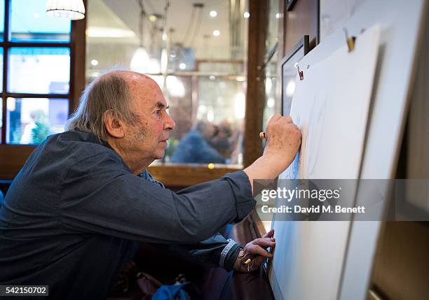 Quentin Blake at the unveiling of Quentin Blake's 'Life Under the Atlantic' series to launch the J Sheekey Atlantic Bar and new terrace at J Sheekey...