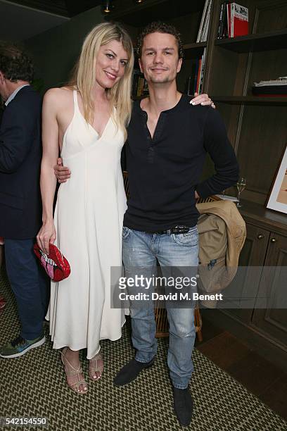 Meredith Ostrom and Arcadiy Golubovich attend the South Kensington Club Summer Party at the South Kensington Club on June 22, 2016 in London, England.