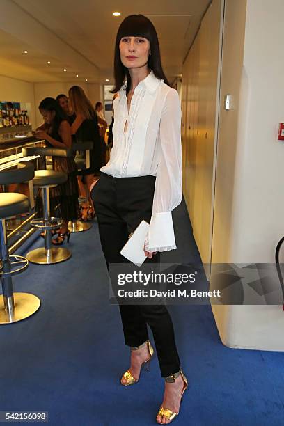 Erin O'Connor attend a private dinner hosted by Michael Kors to celebrate the new Regent Street Flagship store opening at The River Cafe on June 22,...