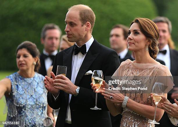 Prince William and Catherine, Duchess of Cambridge attend a gala dinner in support of East Anglia's Children's Hospices' nook appeal at Houghton Hall...