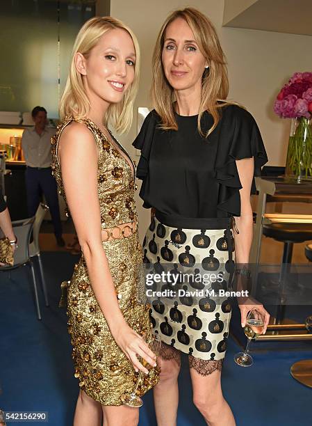Princess Olympia of Greece and Karina de Brabant Brignone attend a private dinner hosted by Michael Kors to celebrate the new Regent Street Flagship...