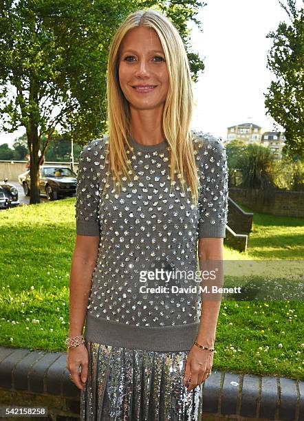 Gwyneth Paltrow attends a private dinner hosted by Michael Kors to celebrate the new Regent Street Flagship store opening at The River Cafe on June...