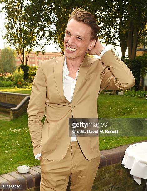 Jamie Campbell Bower attends a private dinner hosted by Michael Kors to celebrate the new Regent Street Flagship store opening at The River Cafe on...